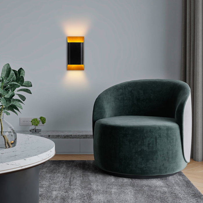 Opviq Bera - 15311 Lámpara de Pared de Metal Negro